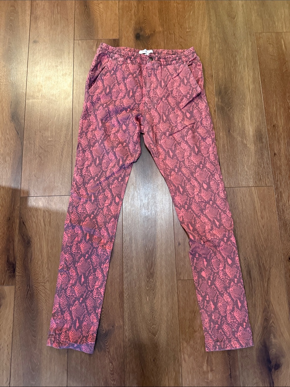 Urban Outfitters Pink Snake-Print Cargo Pants